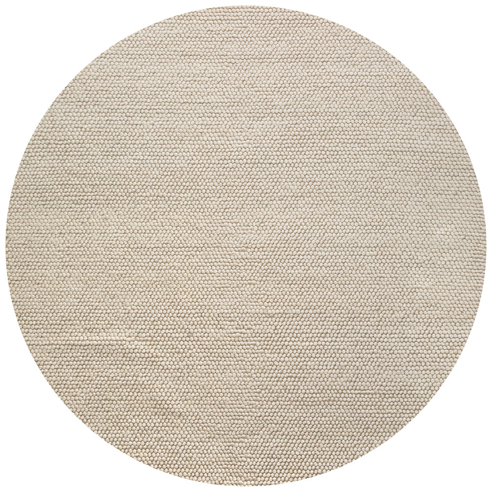 KARMA WEAVE ROUND RUG – CREAM – Ground Control Rugs