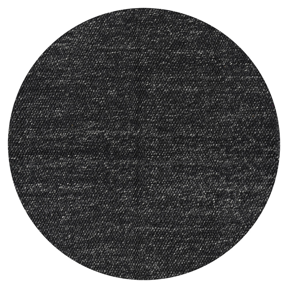 KARMA WEAVE ROUND RUG - BLACK – Ground Control Rugs